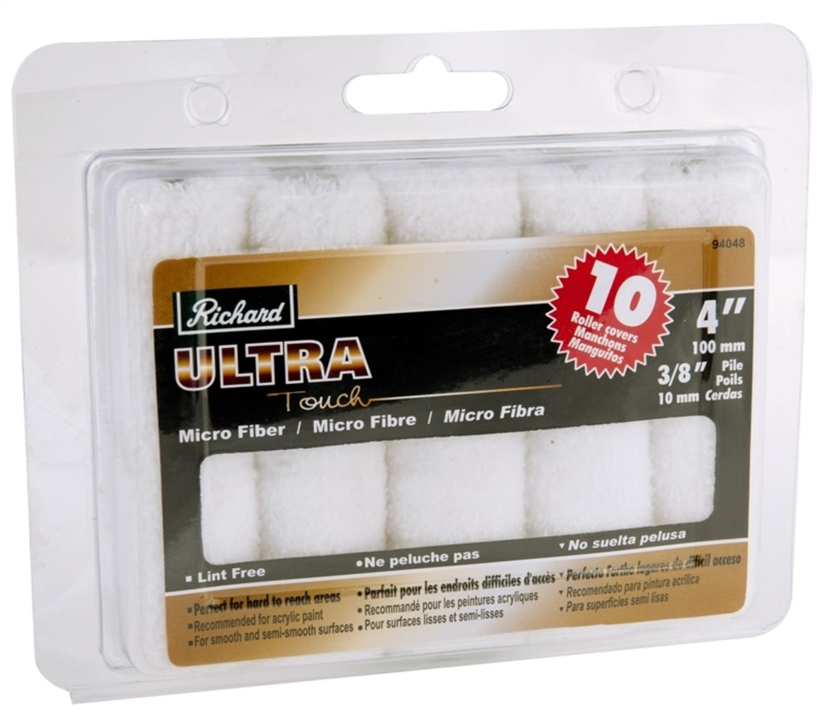 Richard 94048 Ultra Touch Paint Roller Cover, Microfiber