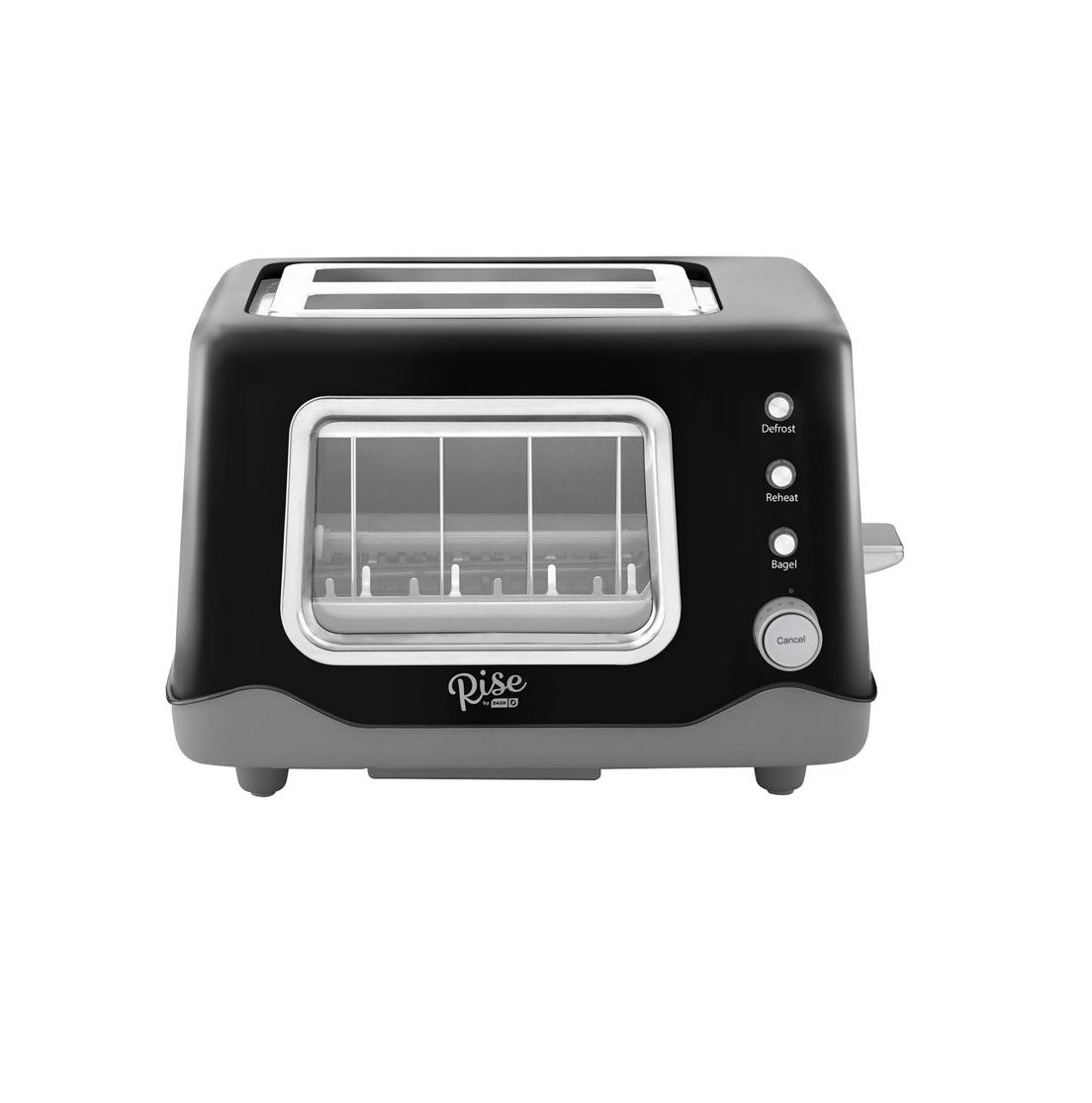 Rise by Dash RCVT200GBBK02 Toaster, Metal, Black