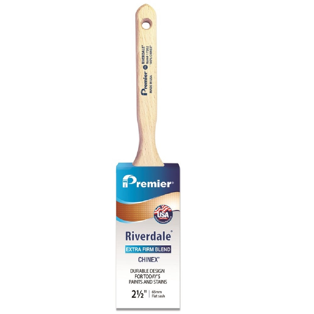 Riverdale 17262 Extra Stiff Flat Paint Brush, 2-1/2 Inch