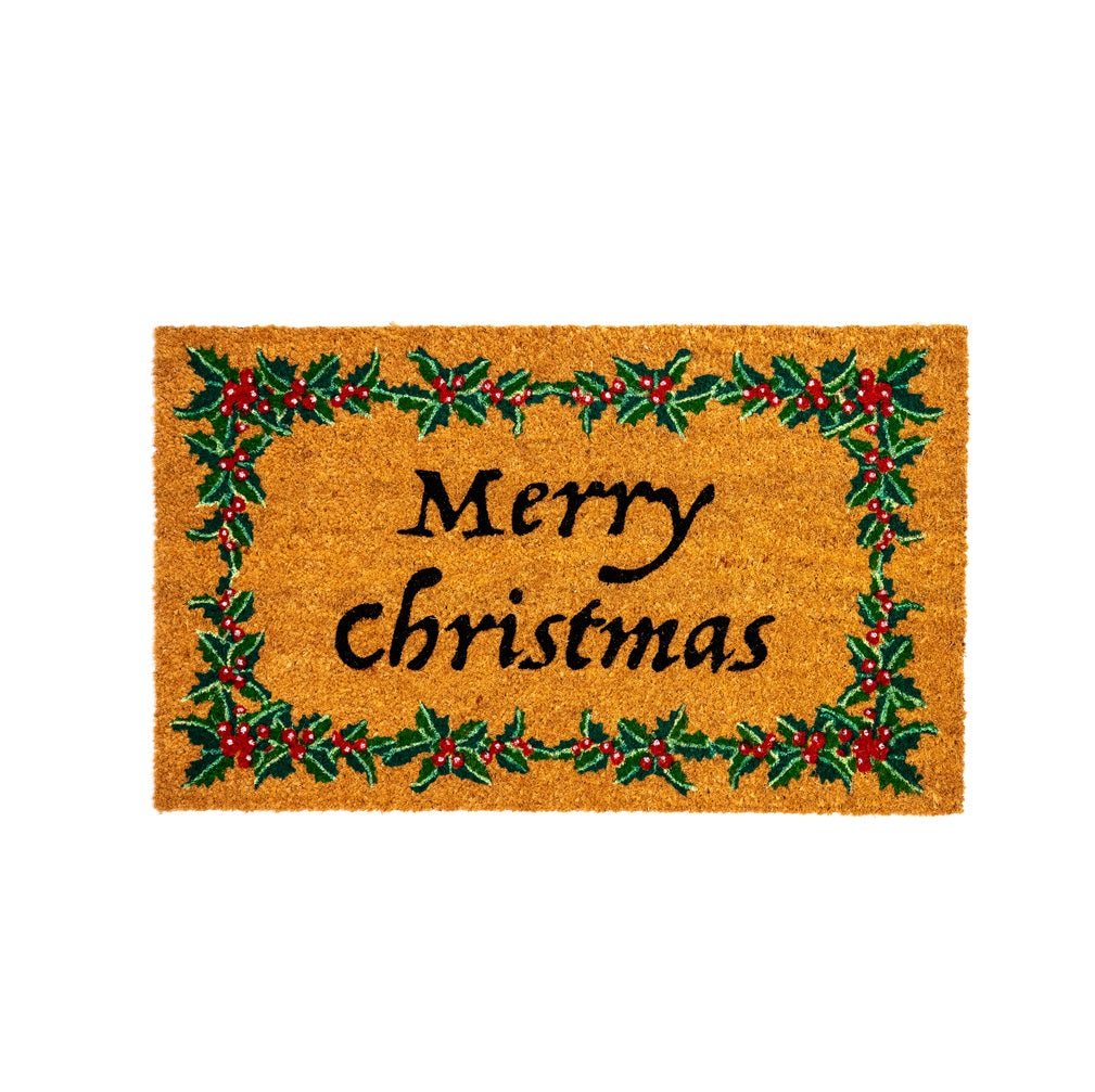 Robert Allen MAT02093 Merry Christmas Door Mat, Multicolored