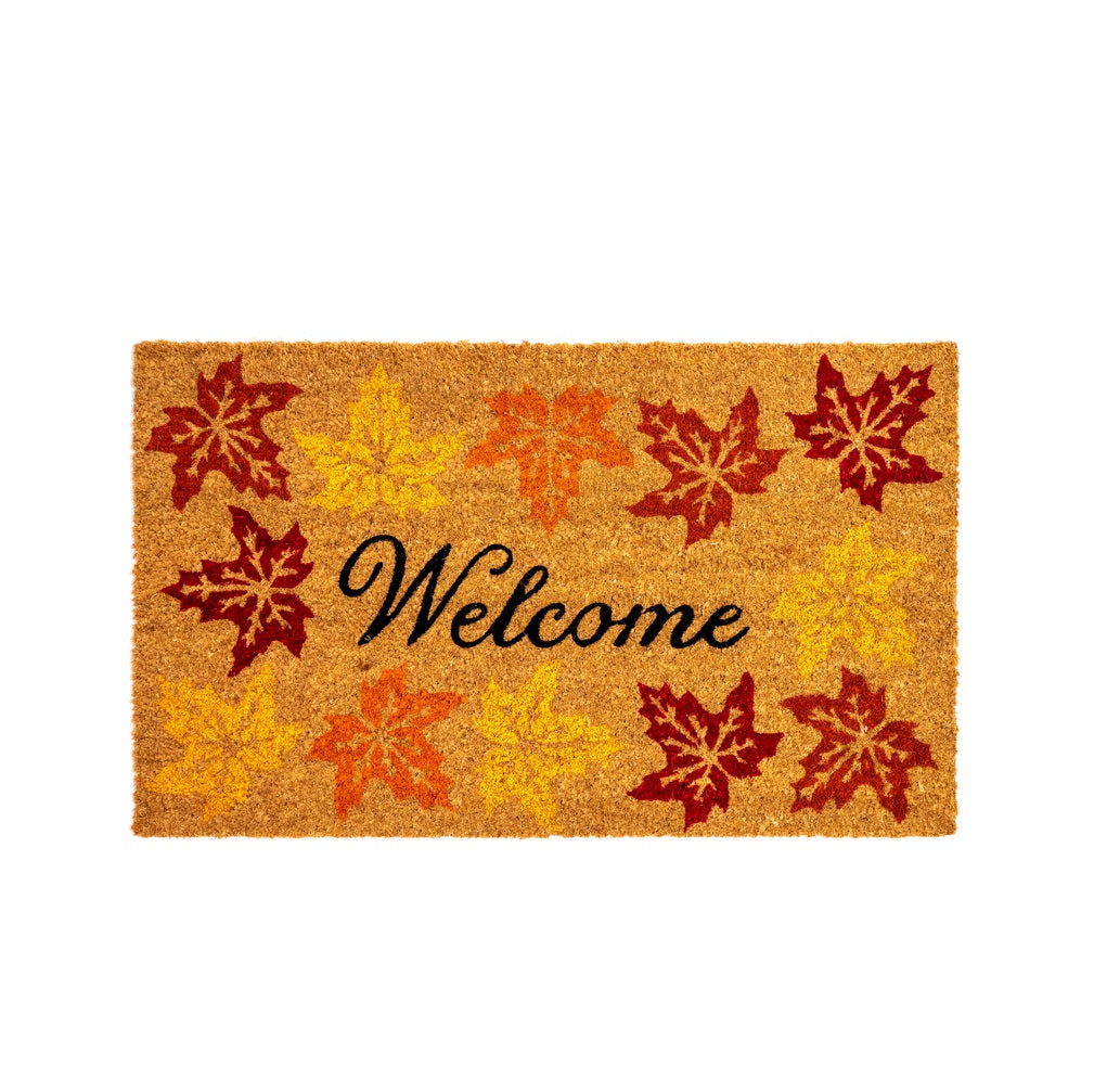 Robert Allen MAT02090 Welcome Leaves Door Mat, Multicolored
