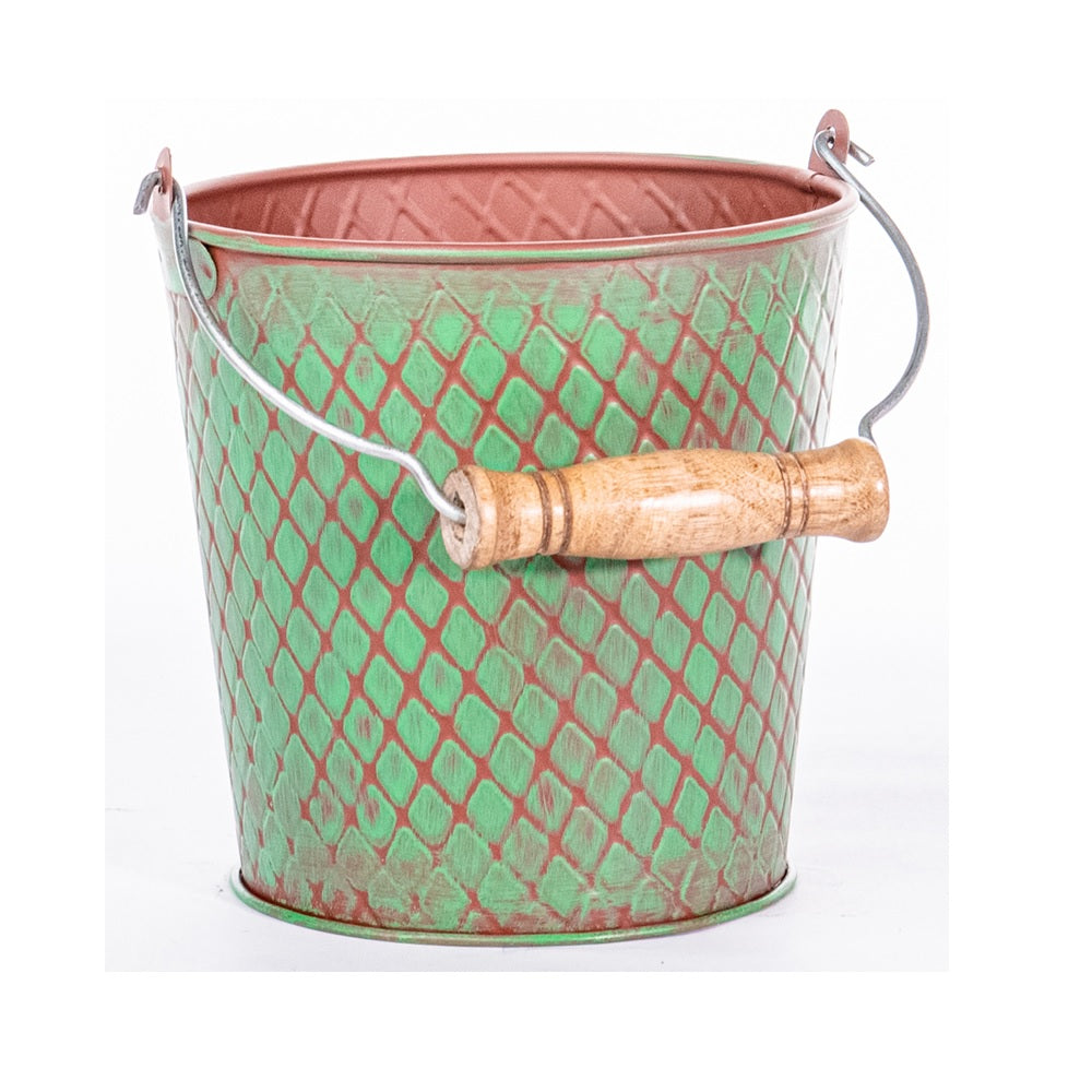 Robert Allen MPT02638 Meridian Diamond Round Planter, 6 Inch