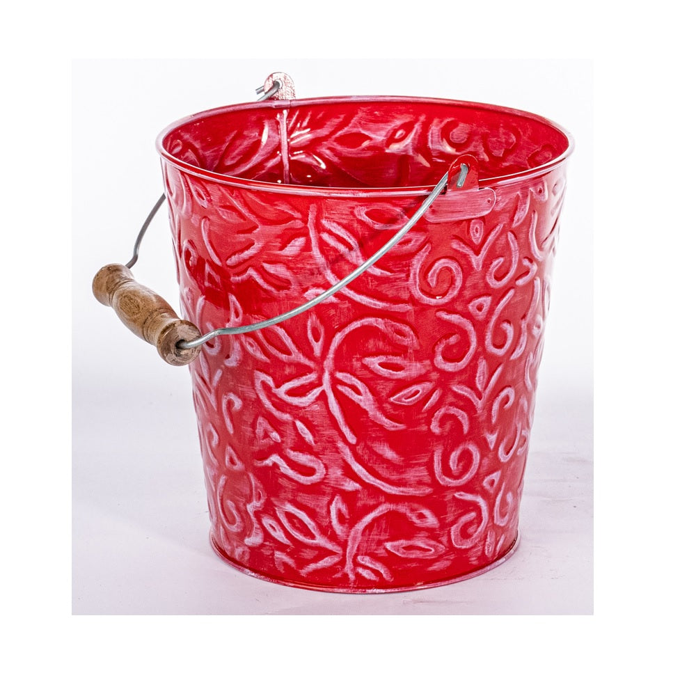 Robert Allen MPT02635 Meridian Floral Round Planter, 6 Inch