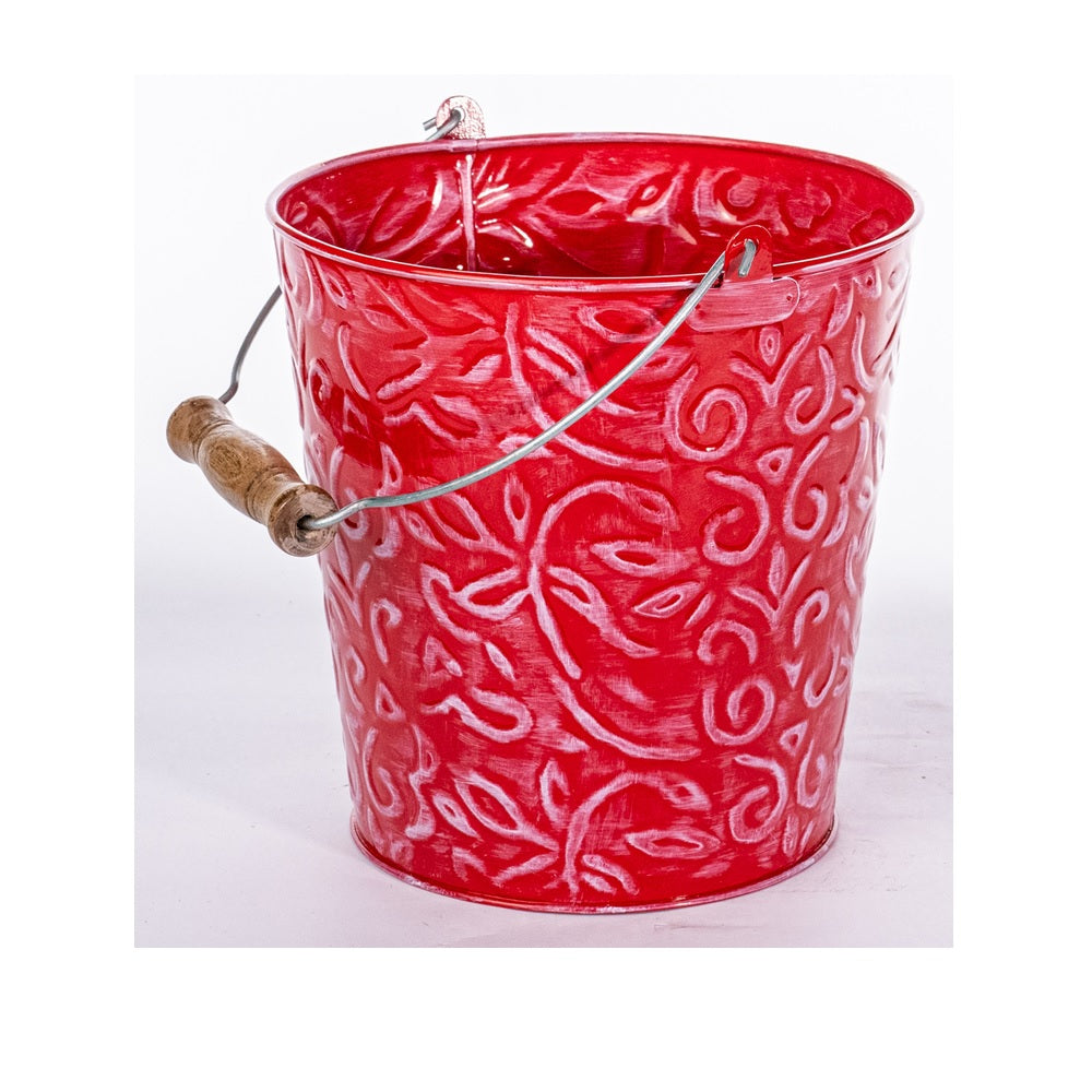 Robert Allen MPT02641 Meridian Floral Round Planter, 8 Inch