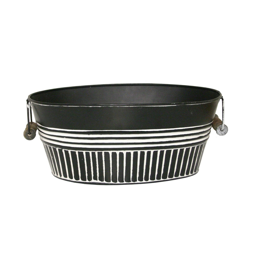 Robert Allen MPT01915 Oval Planter, Charcoal