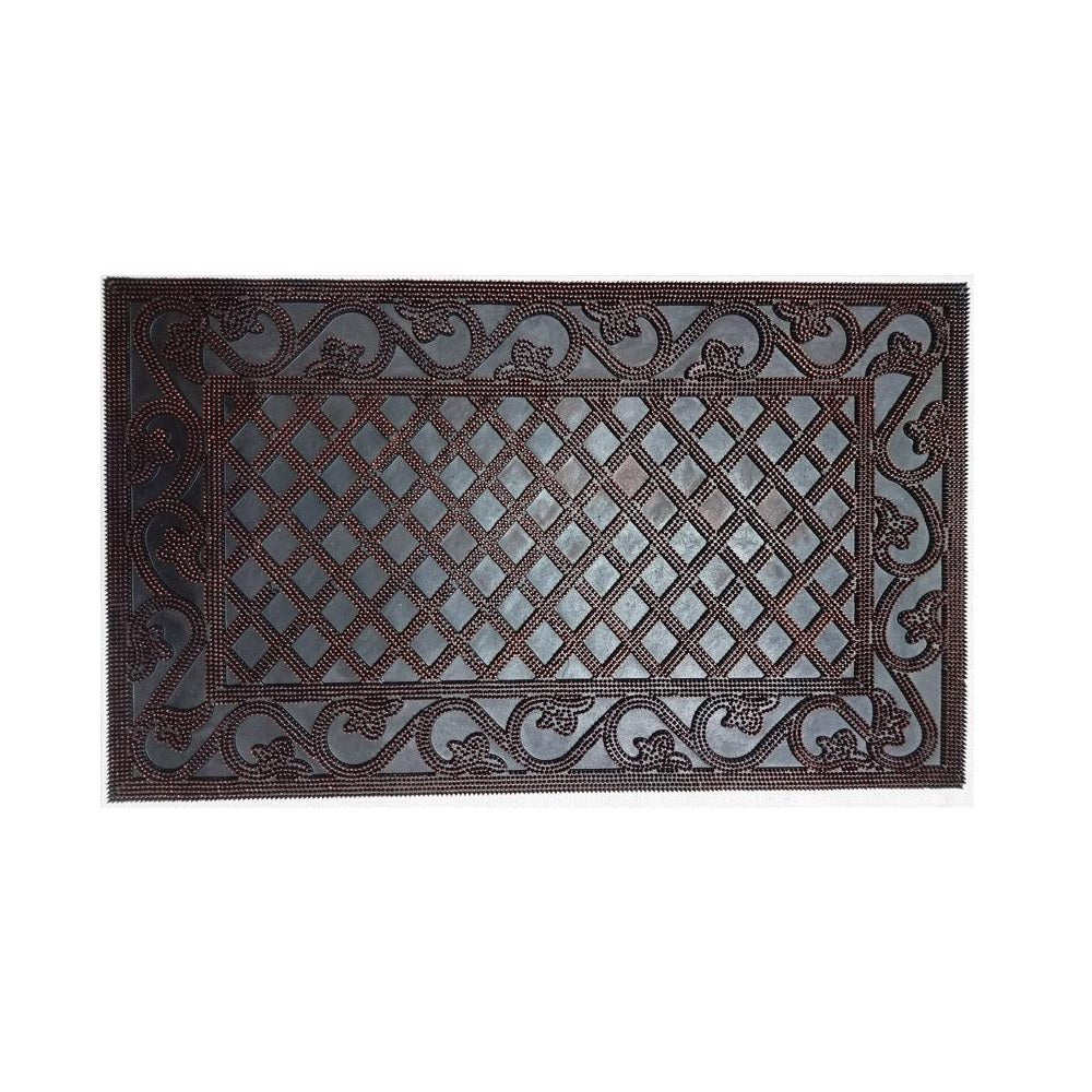 Rockport Premium TAH1830-02 Tahoe Lattice Border Scraper Mat, Brown