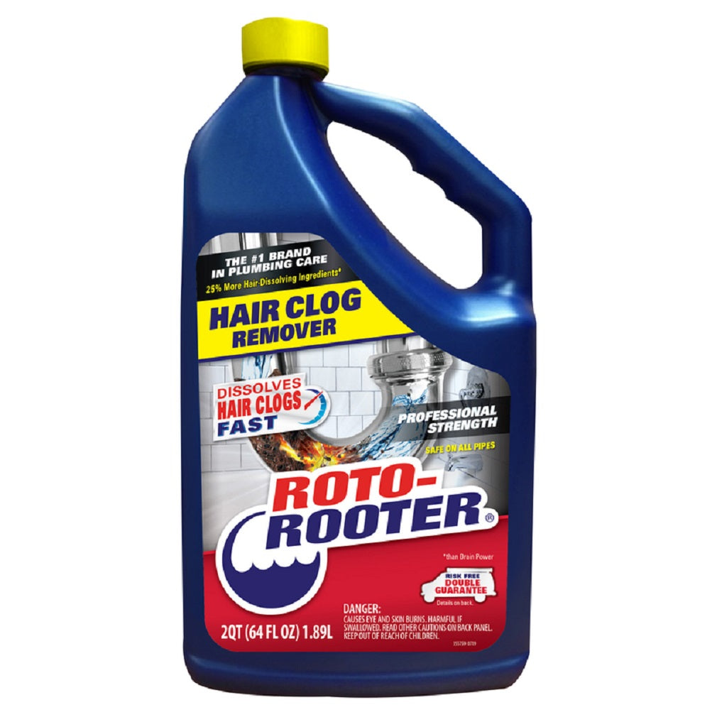 Roto Rooter 351405 Liquid Hair Clog Remover, 64 Oz
