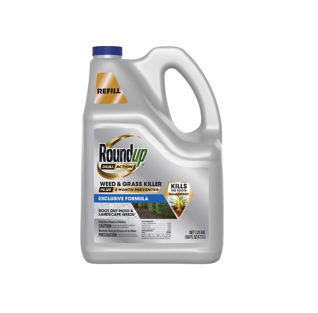 Roundup 5377704 Dual Action Weed and Grass Killer, 1.25 gal