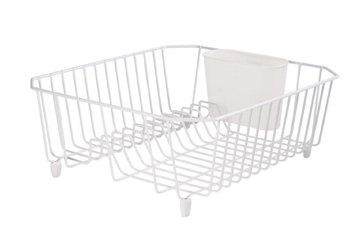 Rubbermaid 2104437 Dish Drainer, White, Small, Steel