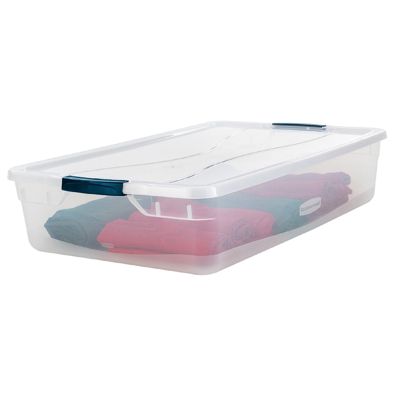 Rubbermaid RMCC410001 Cleverstore Stackable Storage Tote, 41 Quart