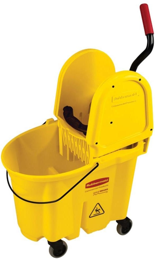 Rubbermaid 757788YEL Wheeled Wringer Bucket, Yellow