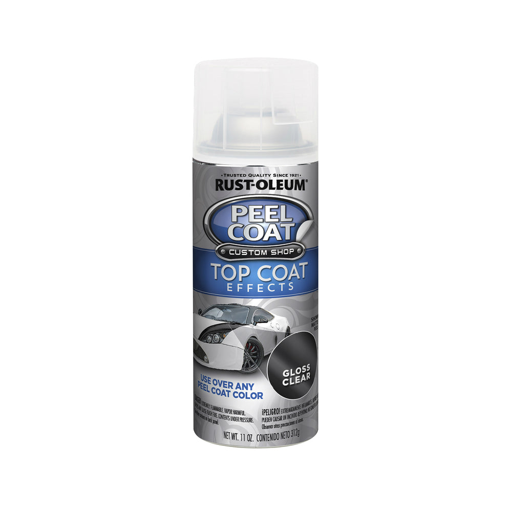 Rust-Oleum 284638 Peel Coat Custom Shop Gloss Clear Top Coat Effects, 10 Oz