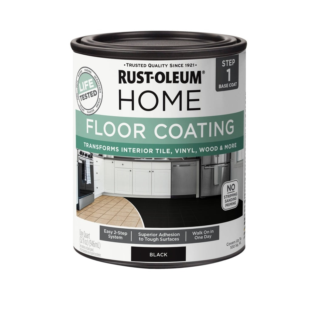 Rust-Oleum 365930 Premix Base Floor Coating, Black, 1 Quart