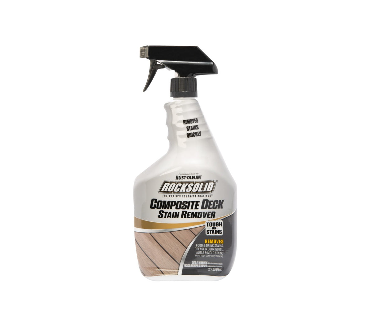 Rust-Oleum 350551 RockSolid Composite Deck Stain Remover, 32 Oz