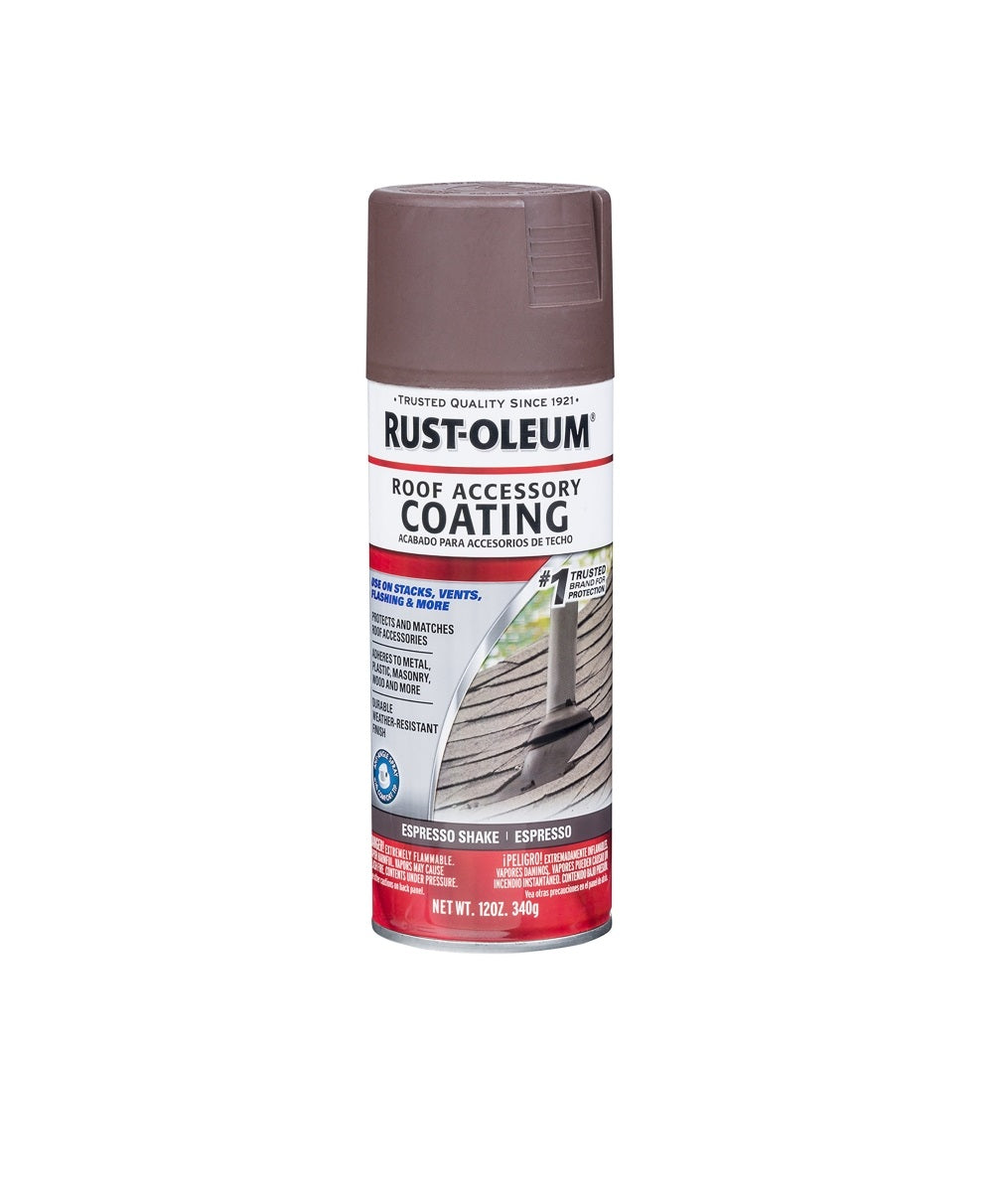 Rust-Oleum 302125 Roof Accessory Coating, Espresso Shake, 12 Oz