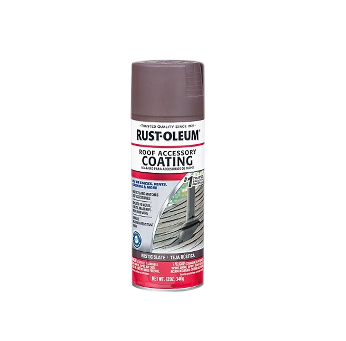 Rust Oleum 285222 Rust-Preventative Spray Paint, Flat, Rustic Slate, 12 oz.