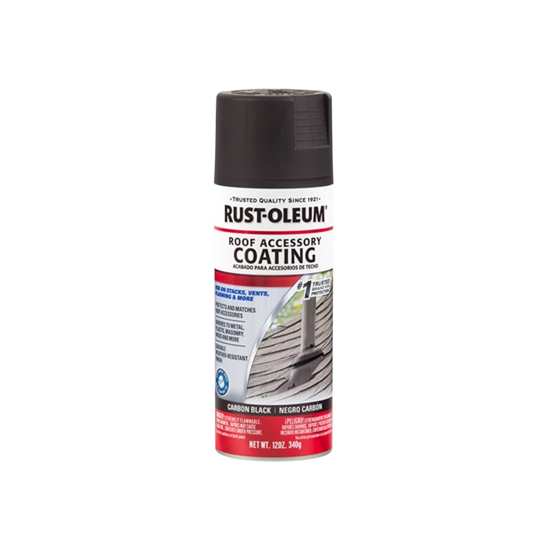 Rust Oleum 285227 Rust-Preventative Spray Paint, Carbon Black, 12 oz.