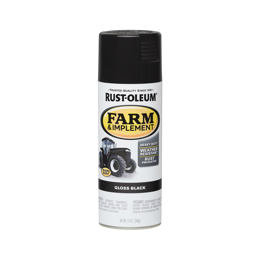 Rust-Oleum 280123 Specialty Farm & Implement Rust Prevention Paint, Black, 12 Oz