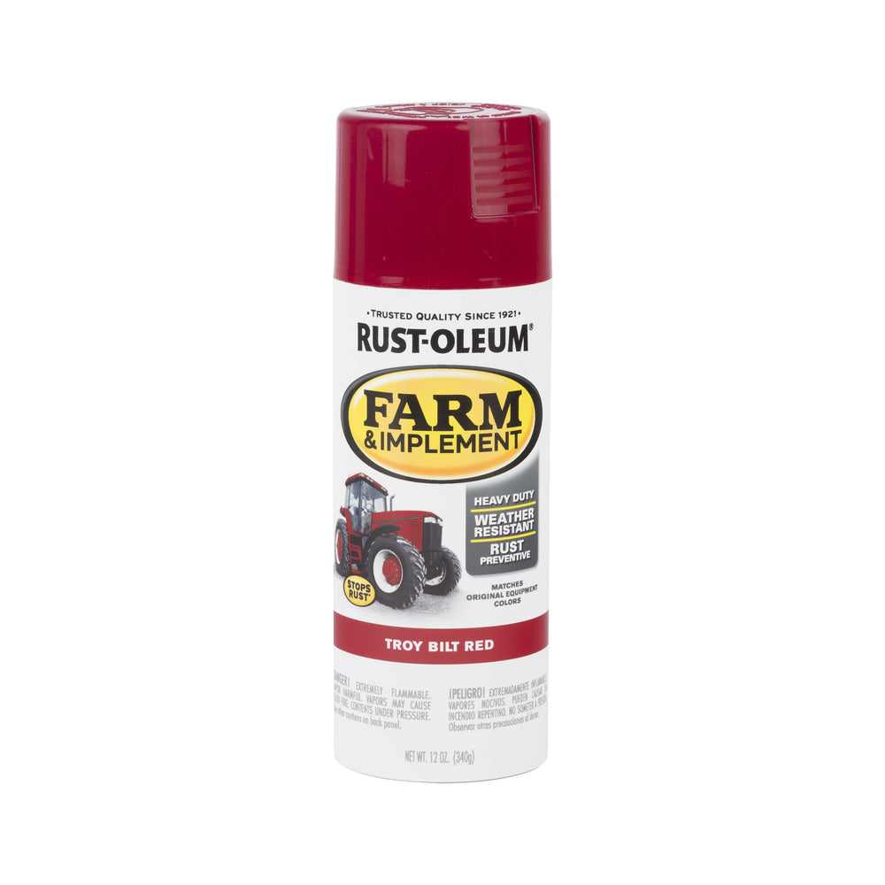 Rust-Oleum 303473 Specialty Farm & Implement Rust Prevention Spray Paint, Troy Bilt Red, 12 Oz