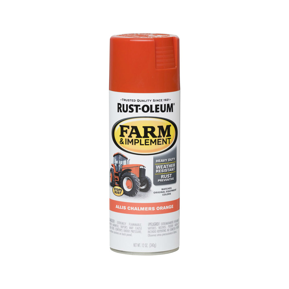 Rust-Oleum 280135 Specialty Farm & Implement Rust Prevention Spray Paint, Allis Chalmers Orange, 12 Oz