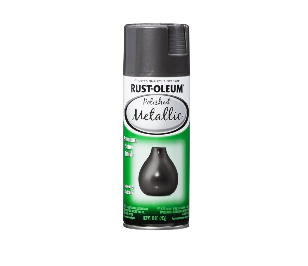 Rust-Oleum 365139 Specialty Polished Metallic Paint, Gunmetal Gray, 10 Oz