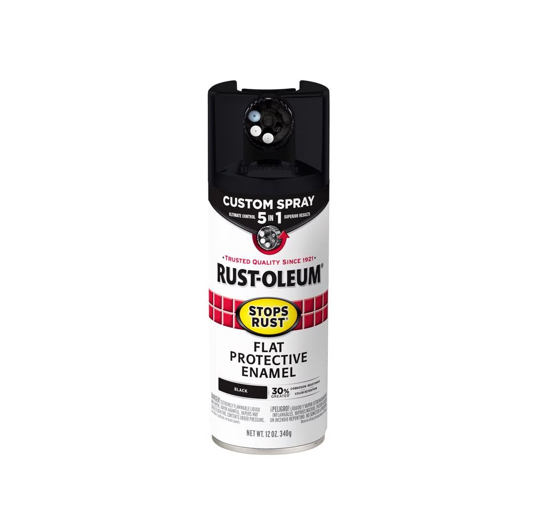 Rust-Oleum 376855 Stops Rust Protective Enamel Spray, Black, 12 oz