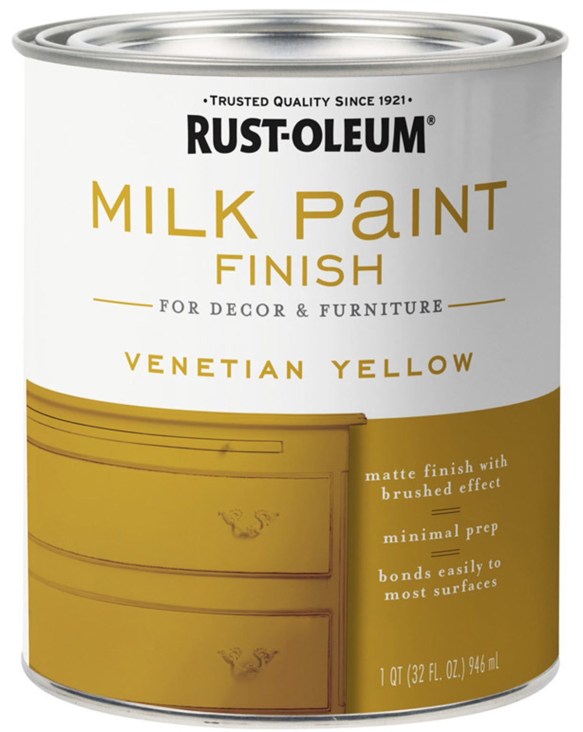 Rust-Oleum 334195 Water-Based Acrylic Milk Paint, 1 Quart