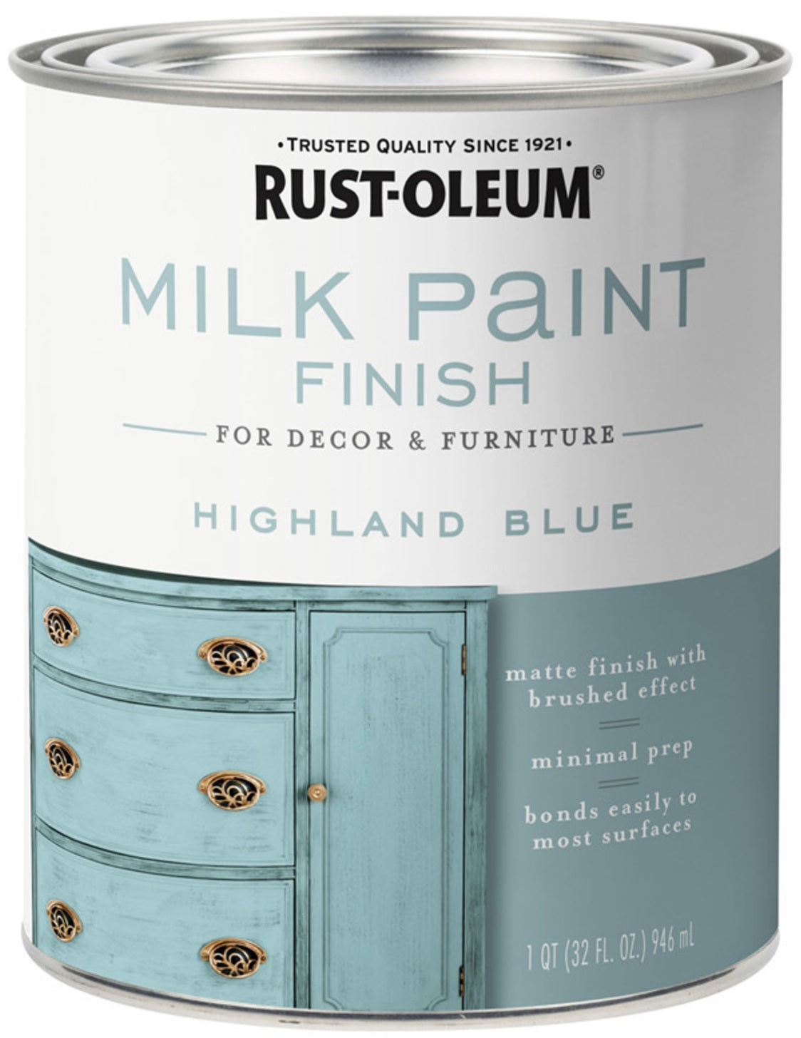 Rust-Oleum 331050 Water-Based Acrylic Milk Paint, 1 Quart