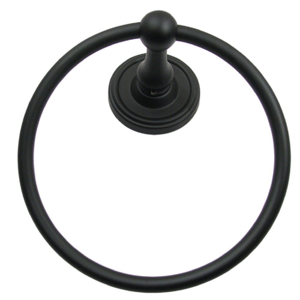 Rusticware 8286BLK Midtowne Towel Ring, Black