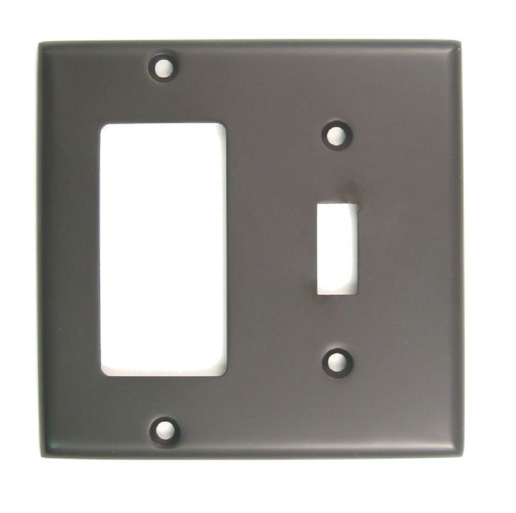 Rusticware 788ORB Double Rocker and Toggle Switch Plate, Oil Rubbed Bronze