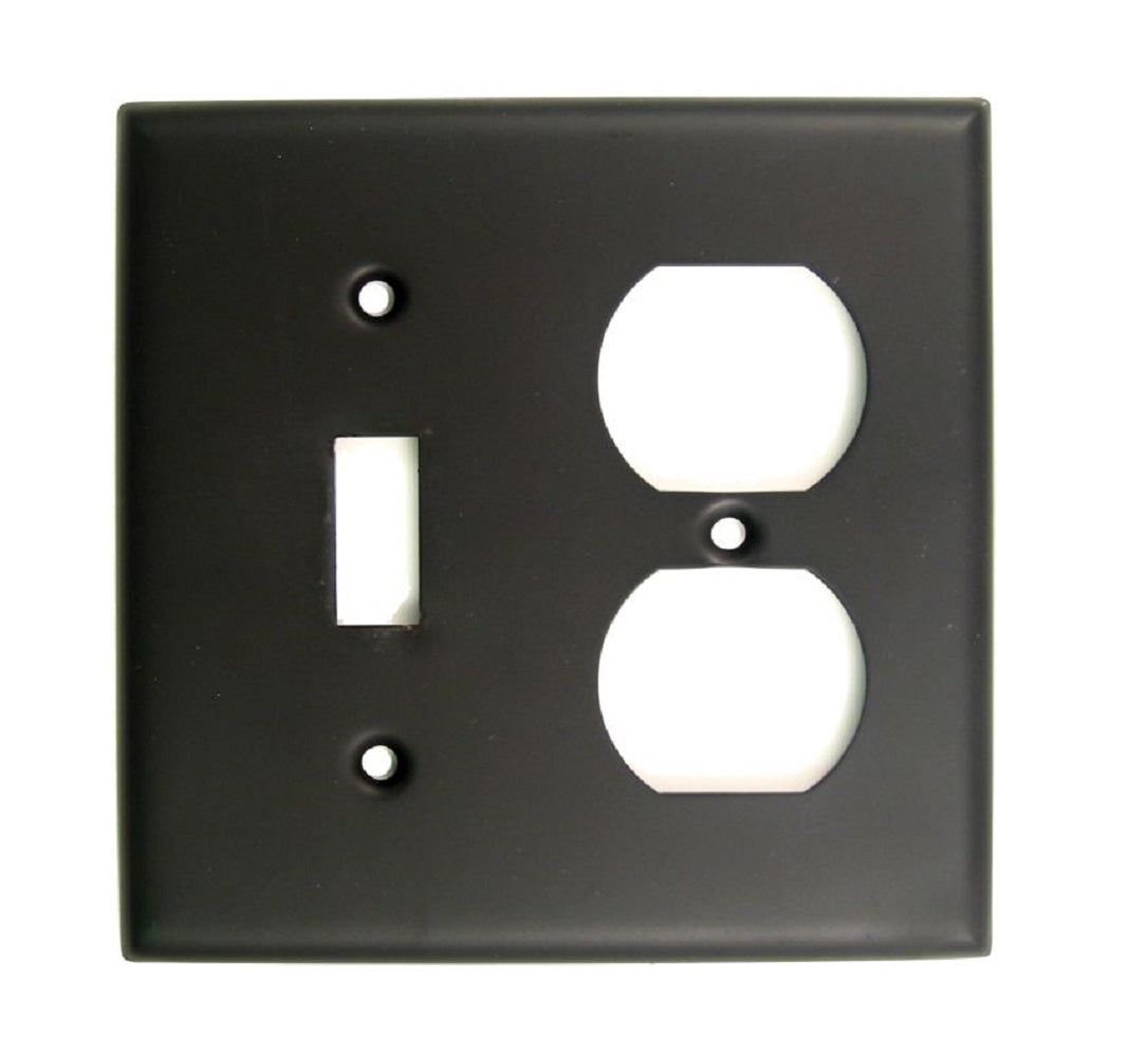 Rusticware 791ORB Double Toggle and Outlet Switch Plate, Oil Rubbed Bronze