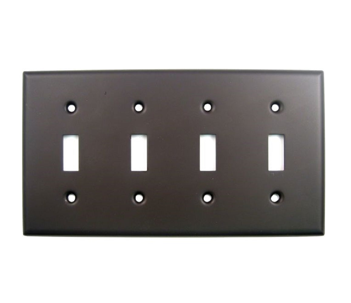 Rusticware 790ORB Quadruple Toggle Switch Plate, Oil Rubbed Bronze