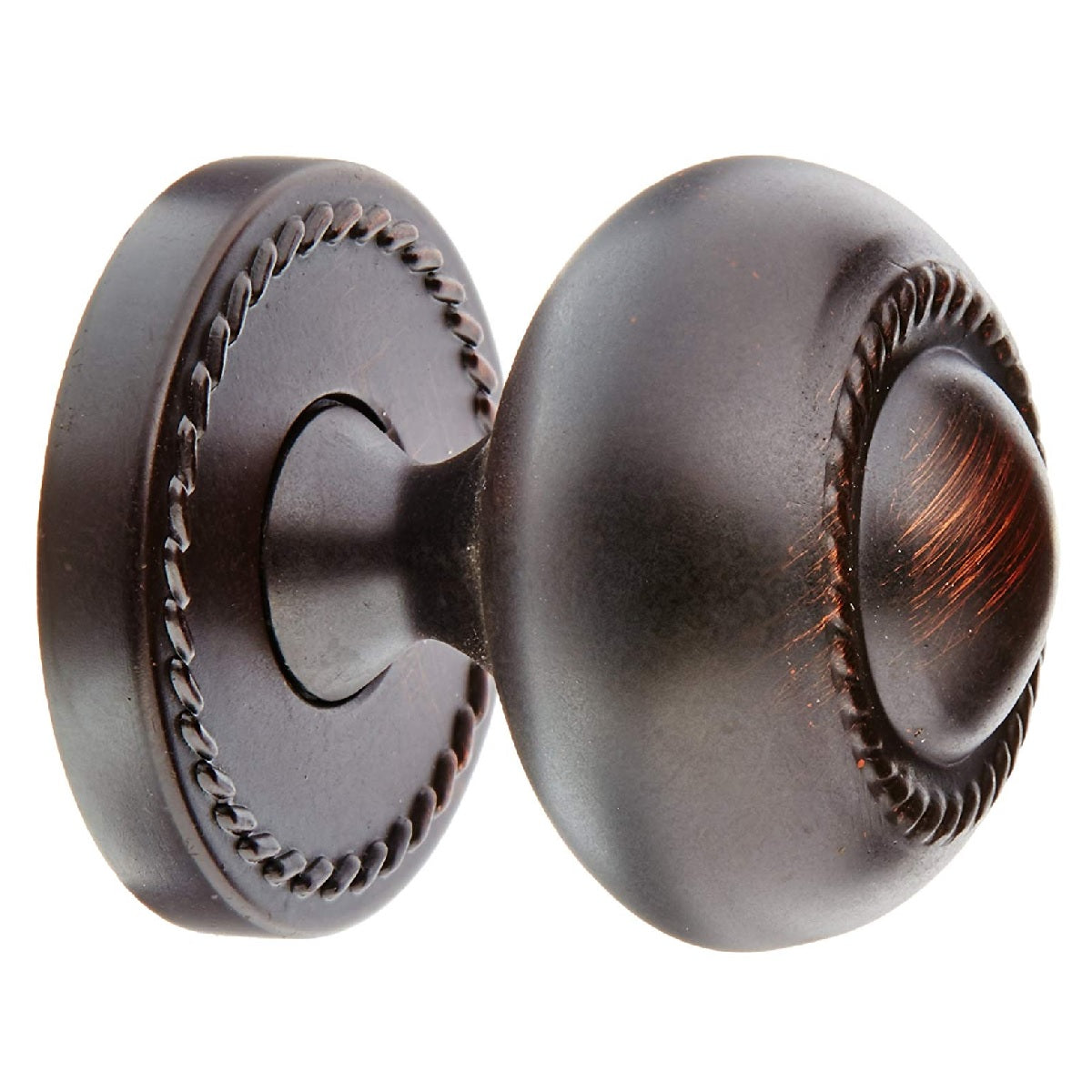 Rusticware 905ORB Rope Cabinet Knob with Backplate, Oil Rubbed Bronze