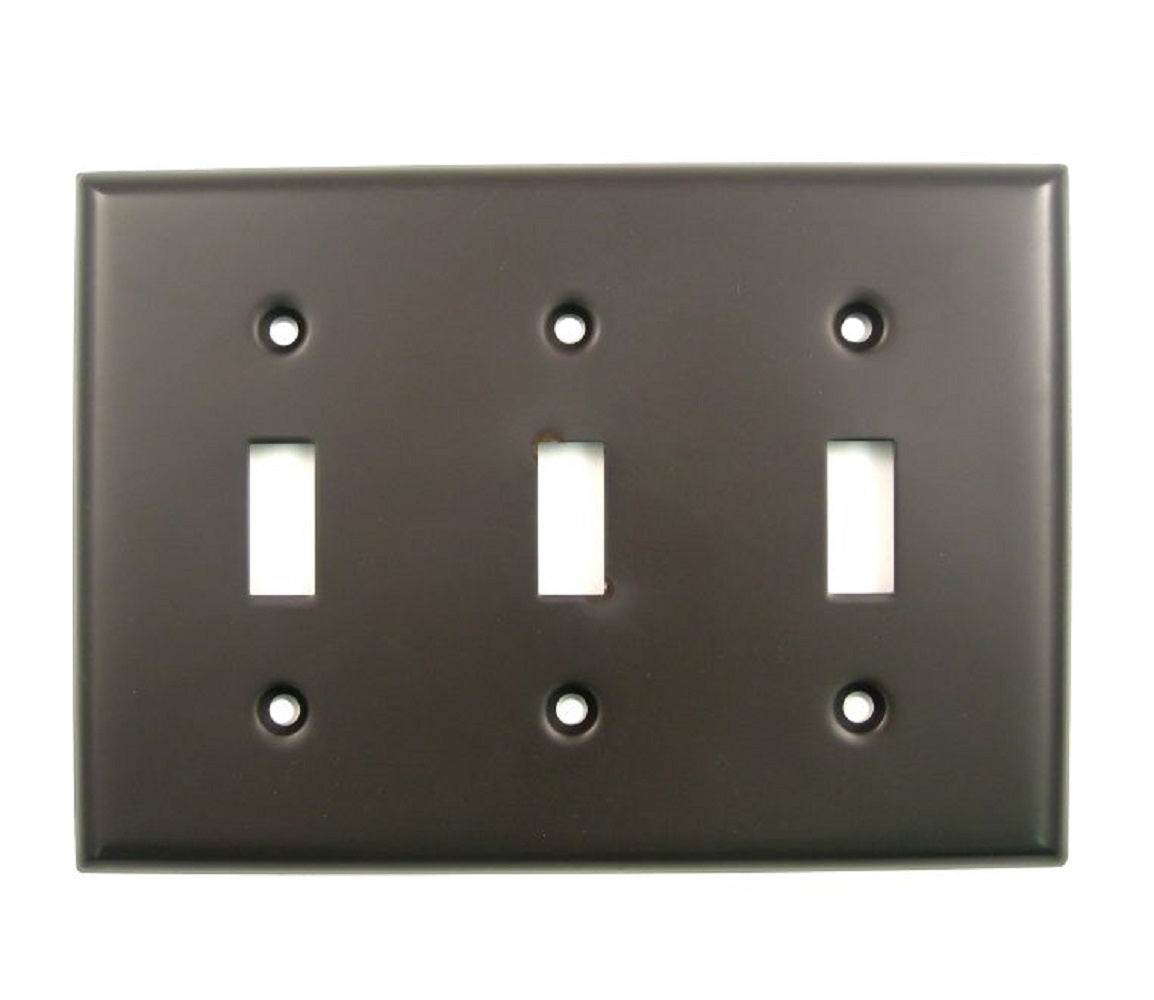 Rusticware 789ORB Triple Toggle Switch Plate, Oil Rubbed Bronze