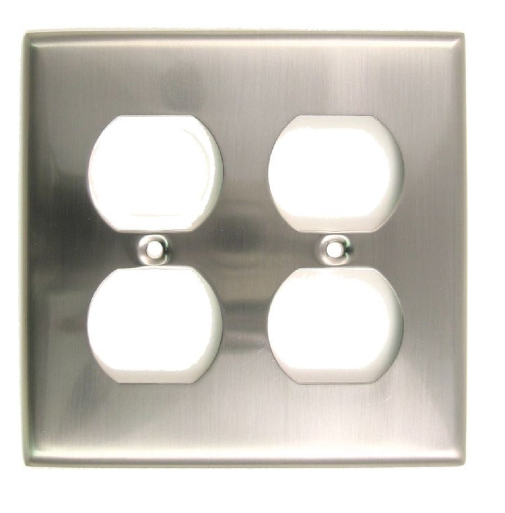 Rusticware 786SN Double Outlet Switch Plate, Satin Nickel