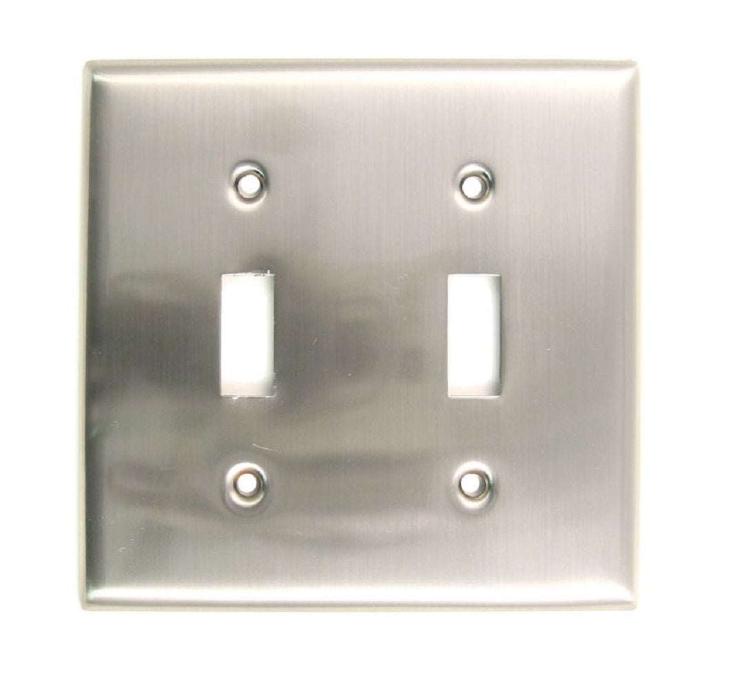 Rusticware 785SN Double Toggle Switch Plate, Satin Nickel