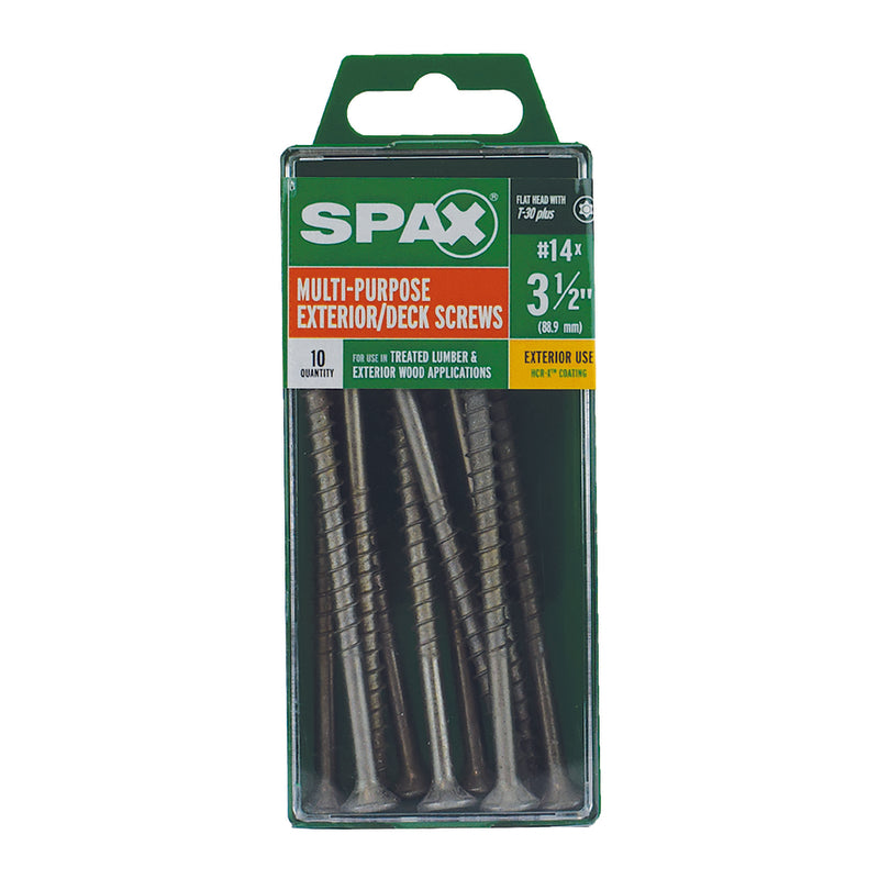 SPAX 4191670600902 HCR-X Star Flat Head Deck Screw, #14 X 3-1/2 in