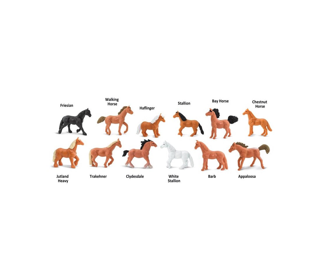 Safari Ltd 695604 Toobs Horses Toy, Plastic, Assorted