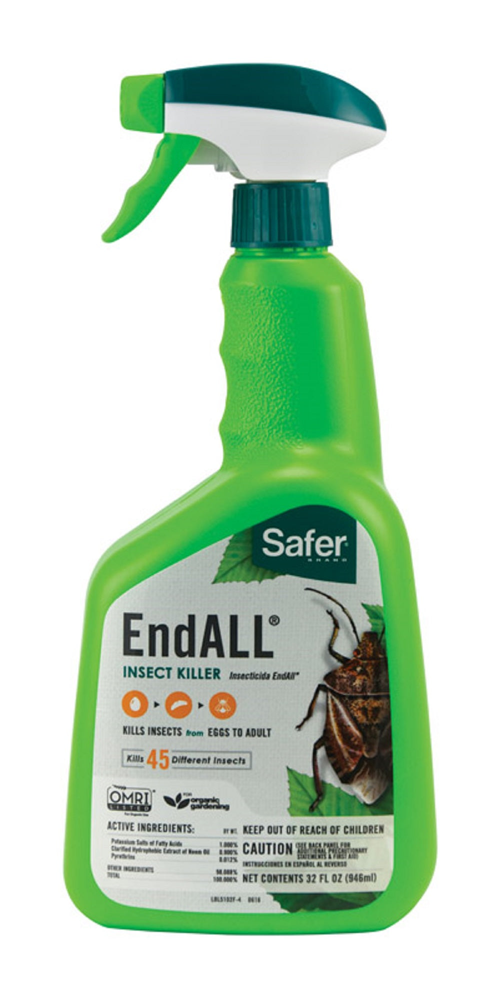 Safer 5102-6 EndAll Ready-To-Use Insect Killer, 32 Oz