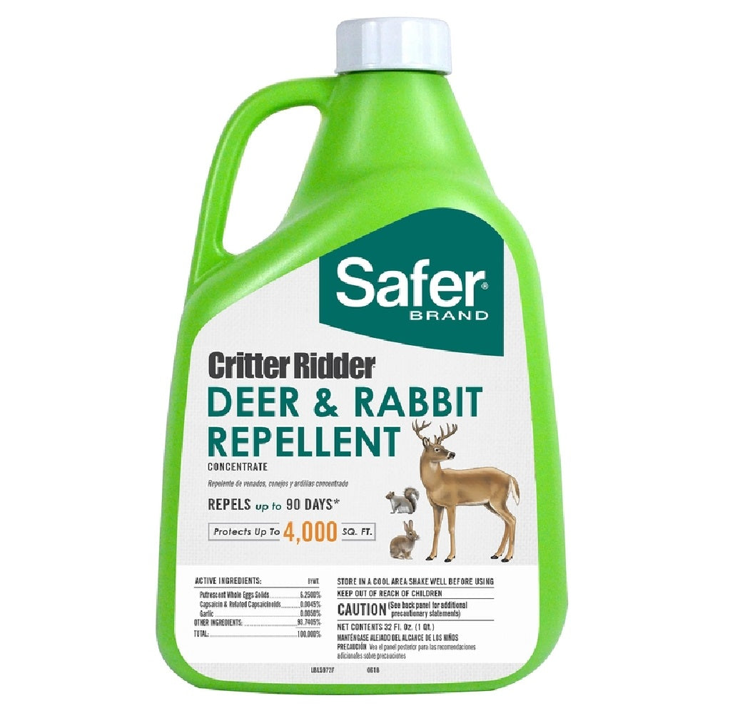 Safer 5972 Critter Ridder Concentrate Animal Repellent, 32 Oz