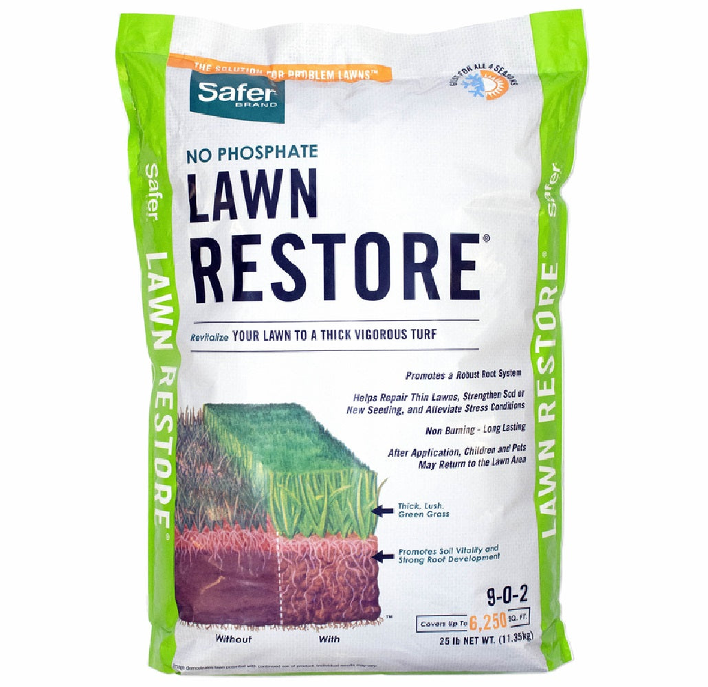 Safer 9334 Ringer Lawn Fertilizer For All Grass Types, 25 lb.