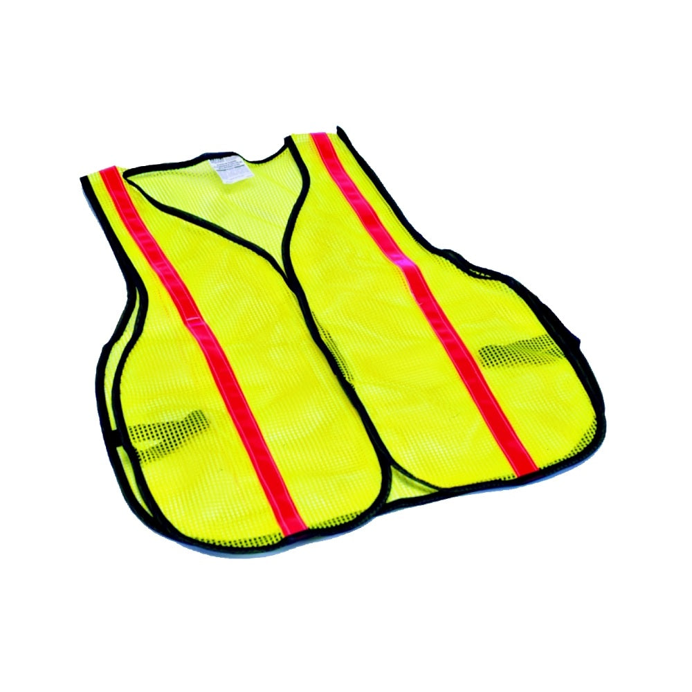 Safety Works SW406102-0 High-Visibility Safety Vest, Polyester, Lime Yellow