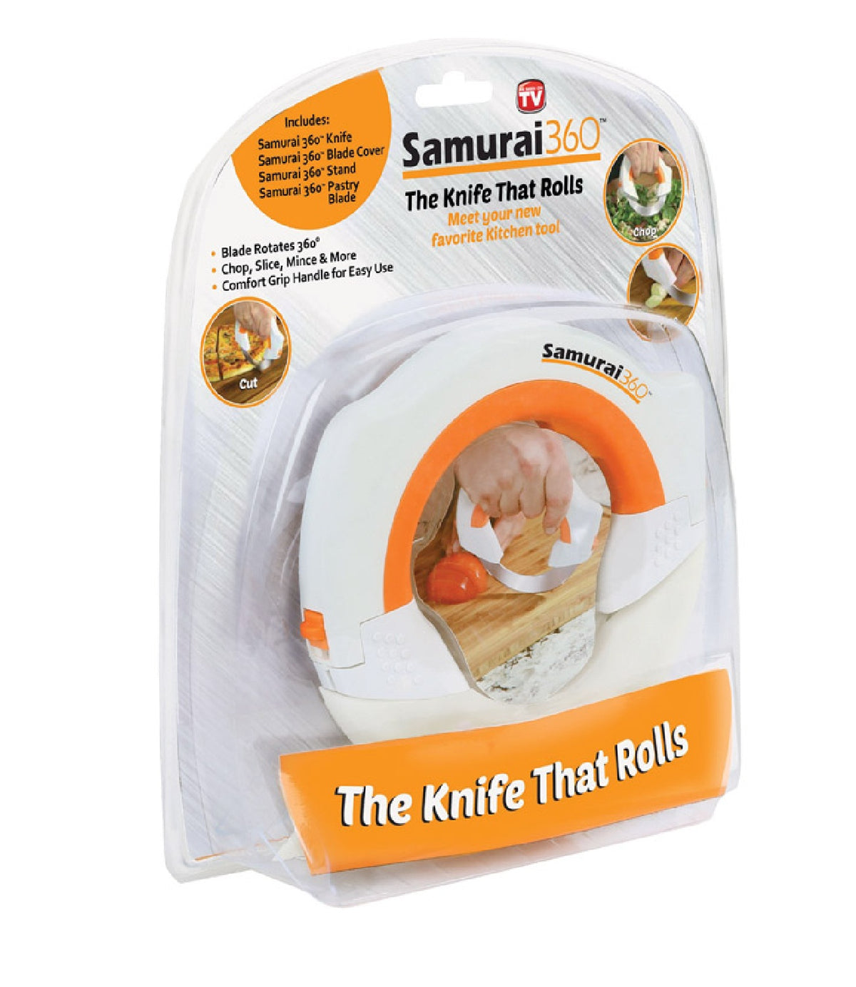 Samurai360 SAM-6 As Seen On TV Knife, Orange/White