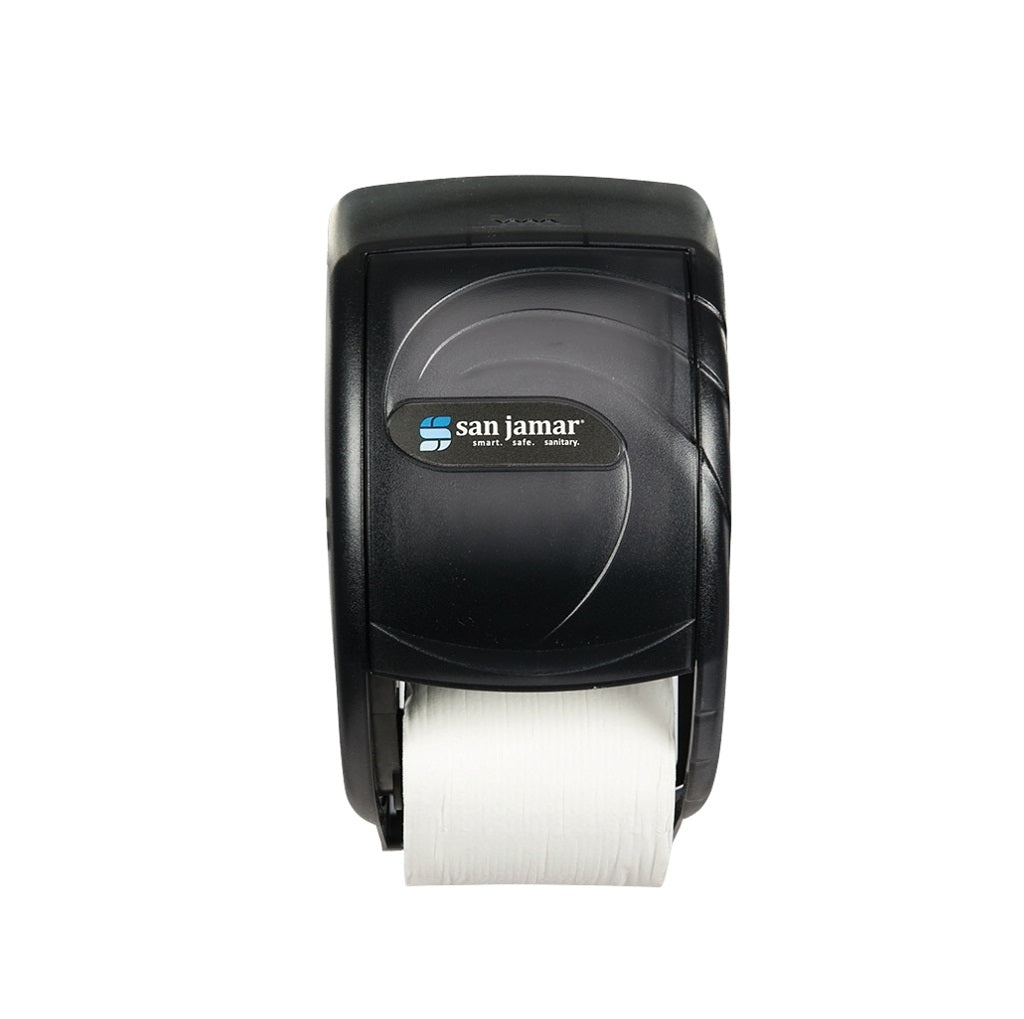 San Jamar 019880 Double Roll Bathroom Tissue Dispenser, Plastic