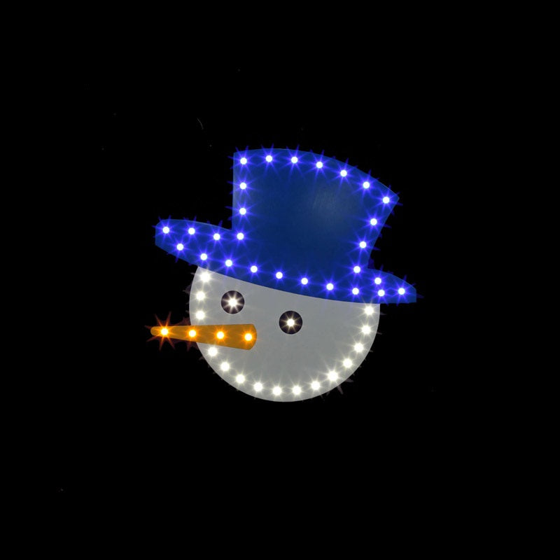Santa's Best 7404019UAC Snowman Face LED Christmas Decoration, 14.5"