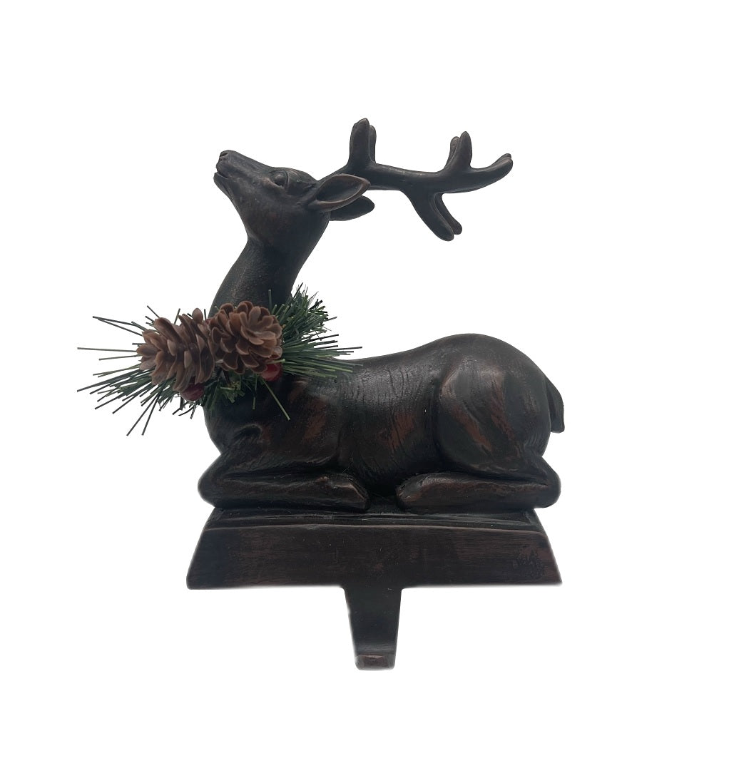 Santas Forest 89824 Buck Stocking Holder, Bronze