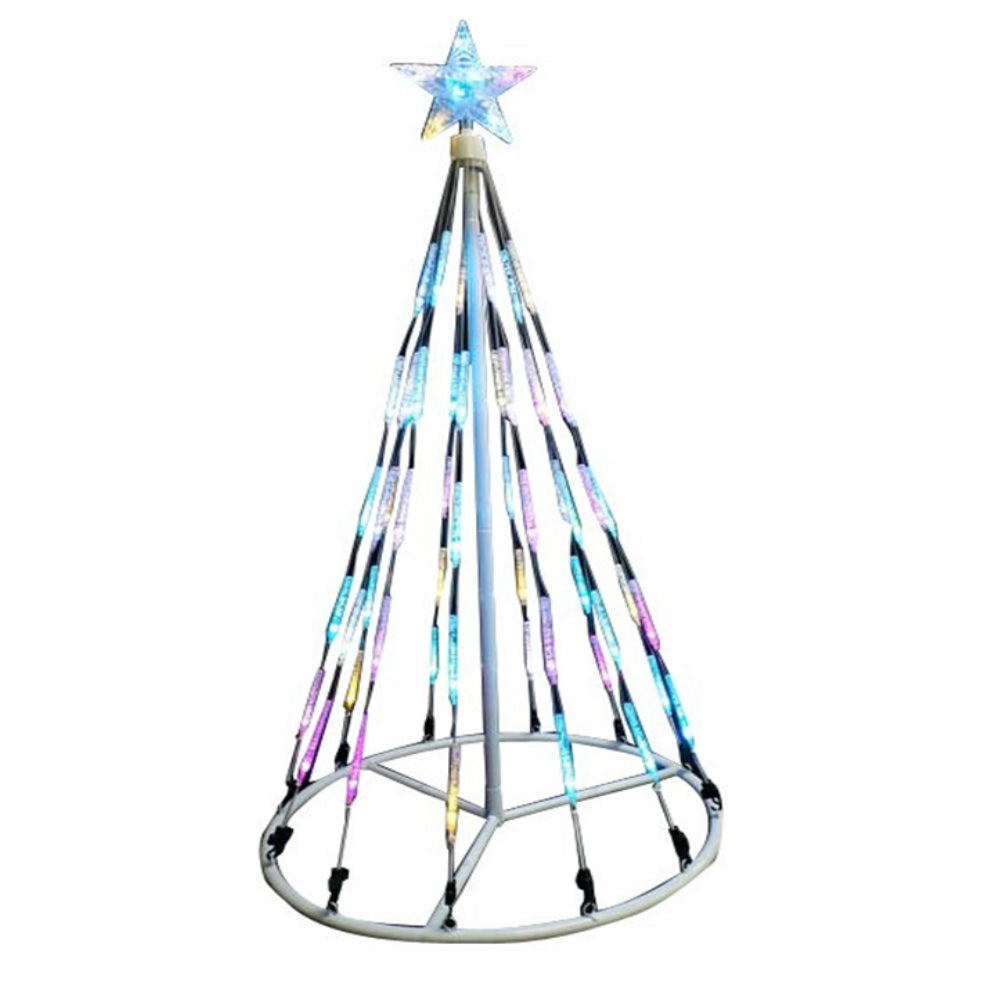 Santas Forest 60404 Changing LED Bubble Light Cone Tree, 4 Ft
