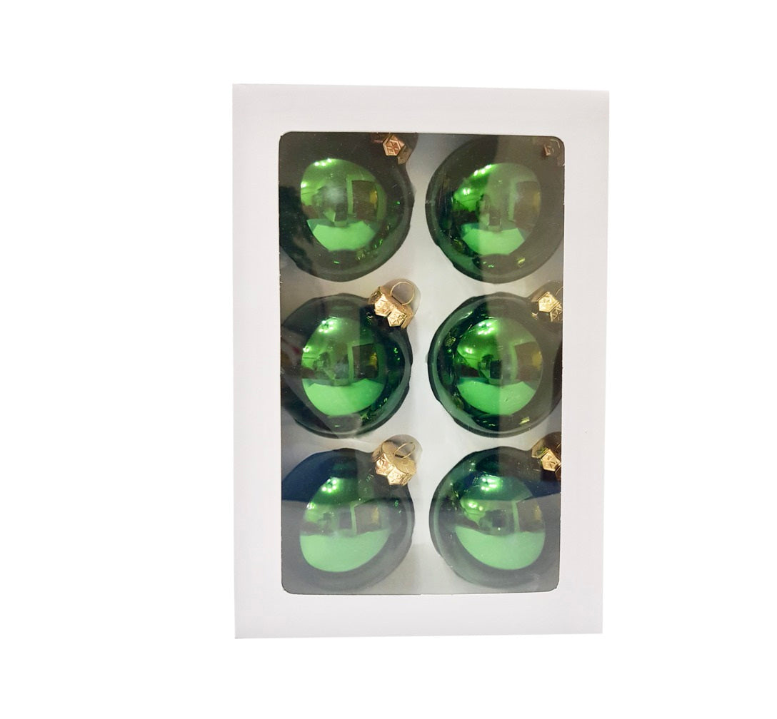 Santas Forest 99505 Christmas Ball Ornament, Shiny Green, 66Mm