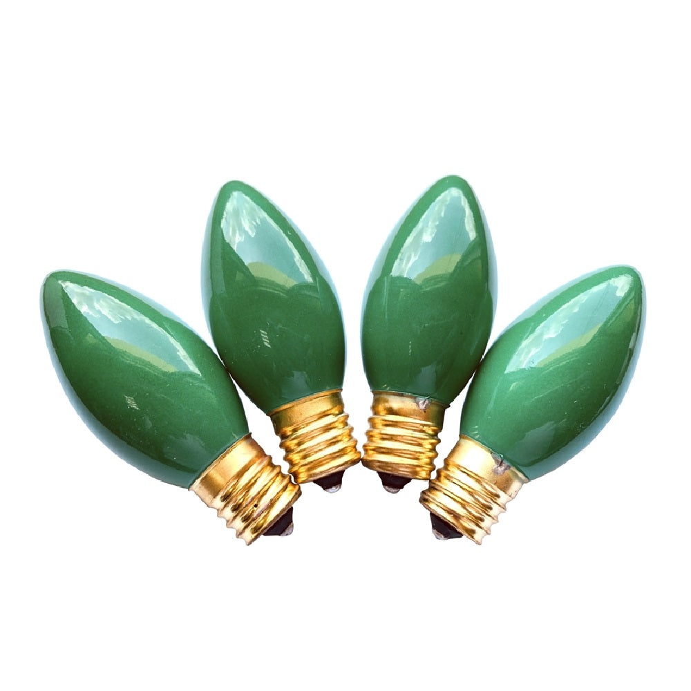 Santas Forest 16500 Christmas C9 Candelabra Base Replacement Bulb, Ceramic Green