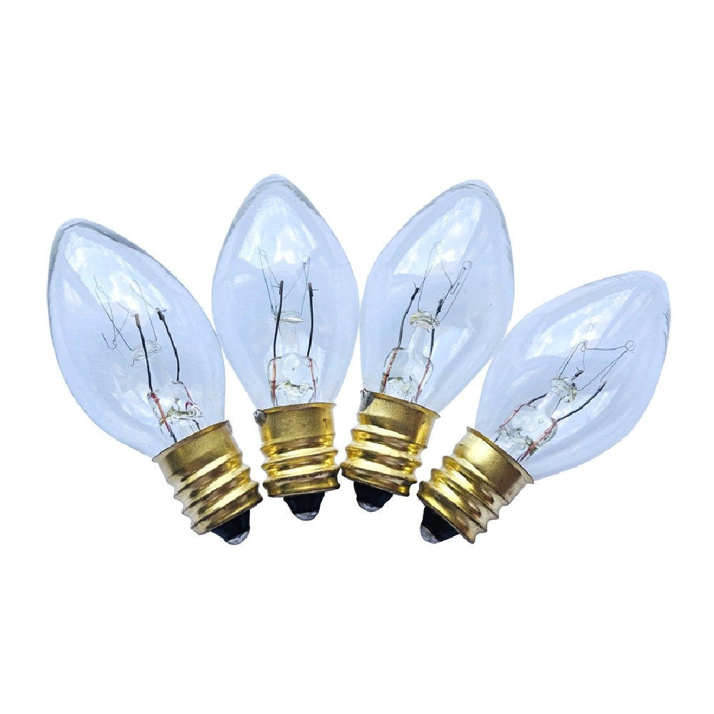 Santas Forest 16280 Christmas C7 Candelabra Base Replacement Bulb, Ceramic Clear